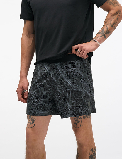 HOKA Glide Short 5" Brief CLF Print - מכנסי ריצה קצרים הוקה לגברים