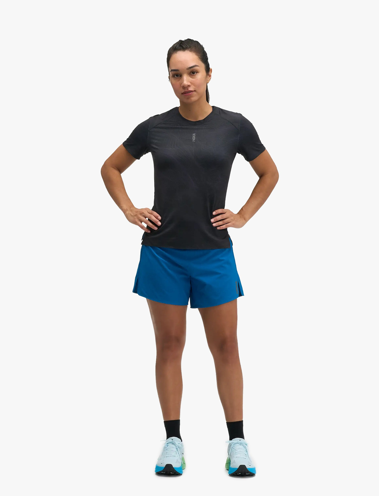 HOKA Everyrun SS CLF PRT – חולצת ריצה קצרה מודפסת הוקה אווריראן לנשים