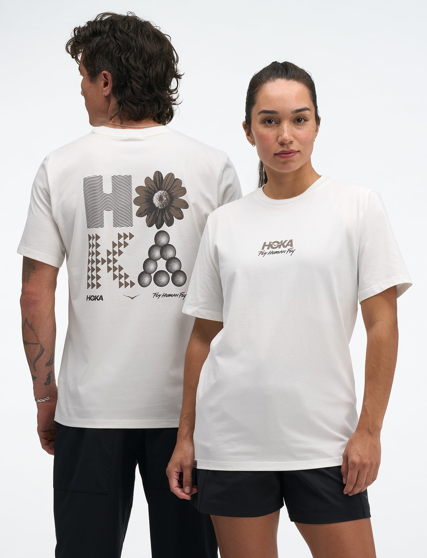 HOKA Mosaic Logo Cotton SS Tee - חולצת טי שירט הוקה