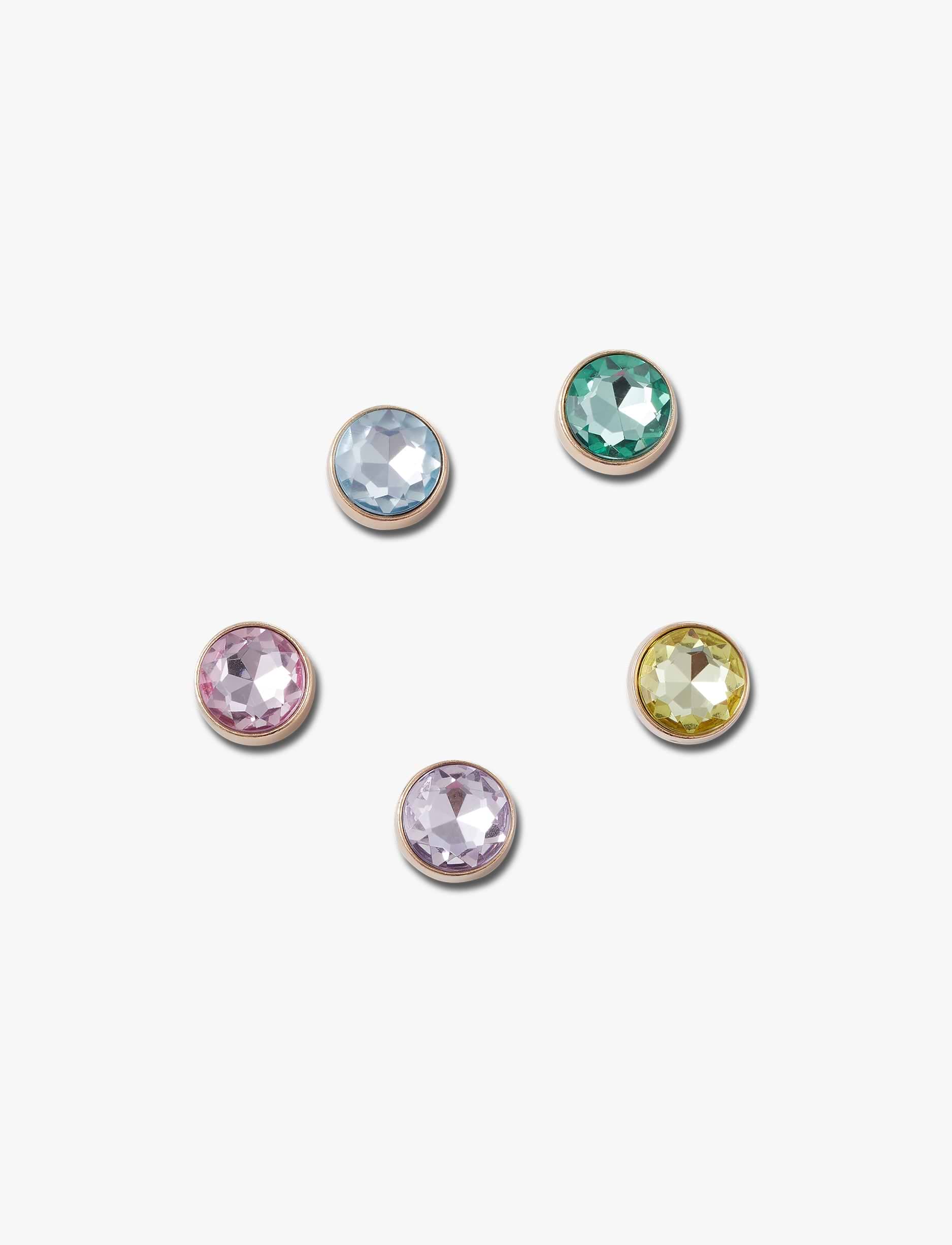 Crocs Jibbitz Gold and Gem  - מארז 5 ג'יביטים קרוקס