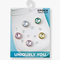 Crocs Jibbitz Gold and Gem  - מארז 5 ג'יביטים קרוקס