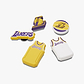 Crocs Jibbitz charms NBA Los Angeles Lakers - מארז 5 ג'יביטים קרוקס