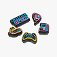 Crocs Jibbitz Lights Up Neon Gamer 5 Pack - מארז ג'יביטים קרוקס עם אורות