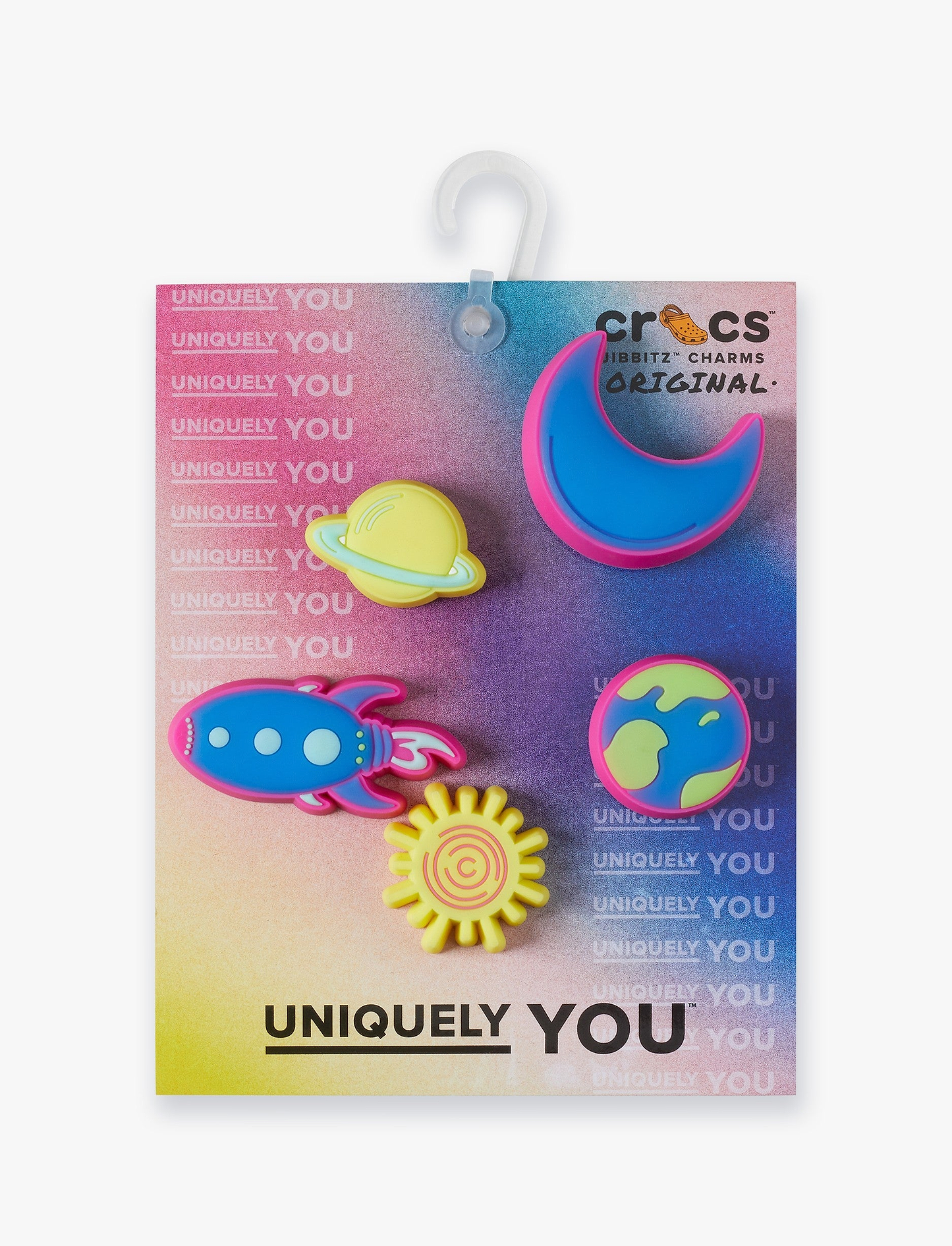 Crocs Jibbitz Lights Up Neon Planets 5 Pack - מארז ג'יביטים קרוקס עם אורות