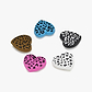 Crocs Jibbitz Leopard Animal Print Heart 5 pack - מארז ג'יביטים קרוקס