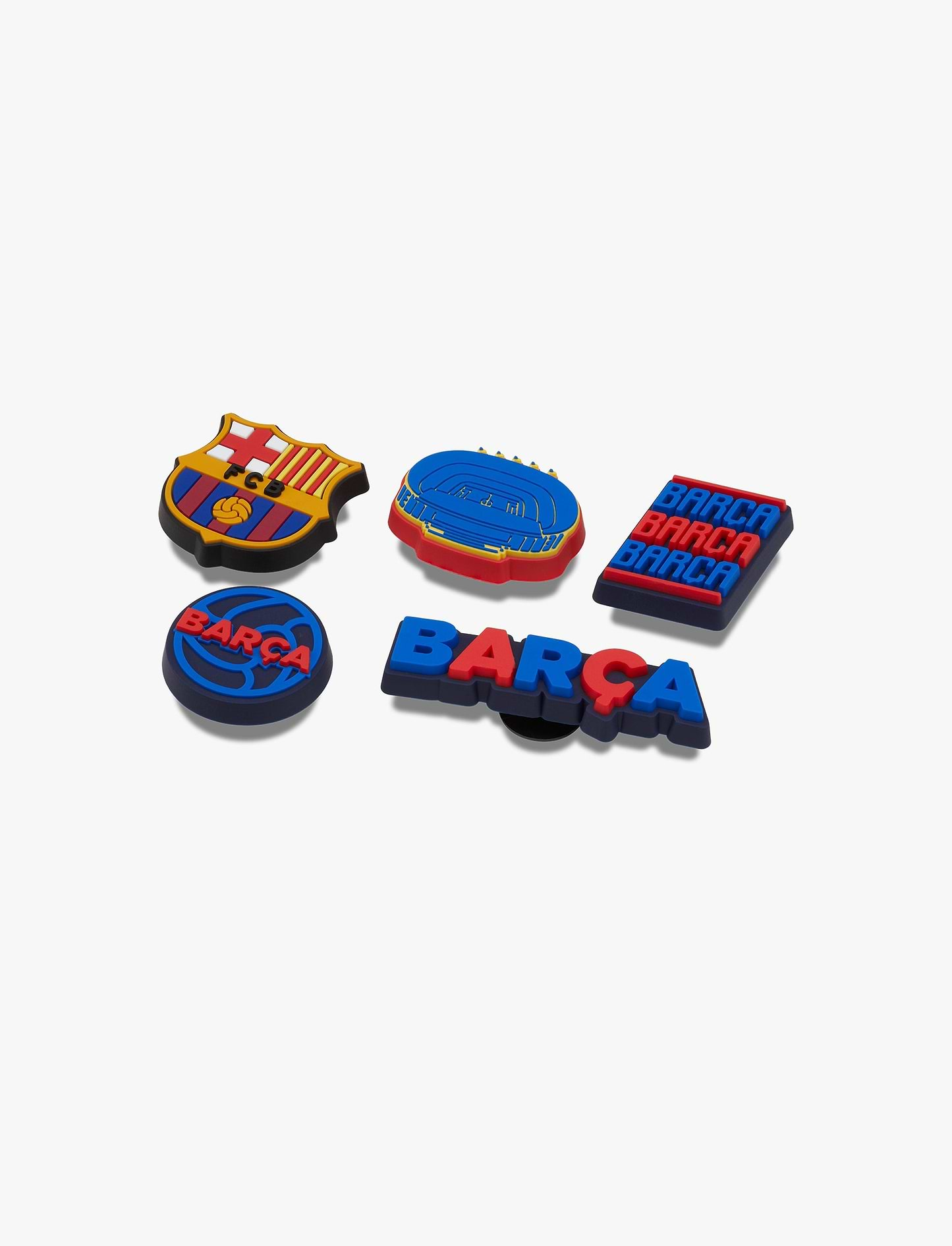 Crocs Jibbitz Barcelona FC 5 Pack - מארז 5 ג'יביטים קרוקס