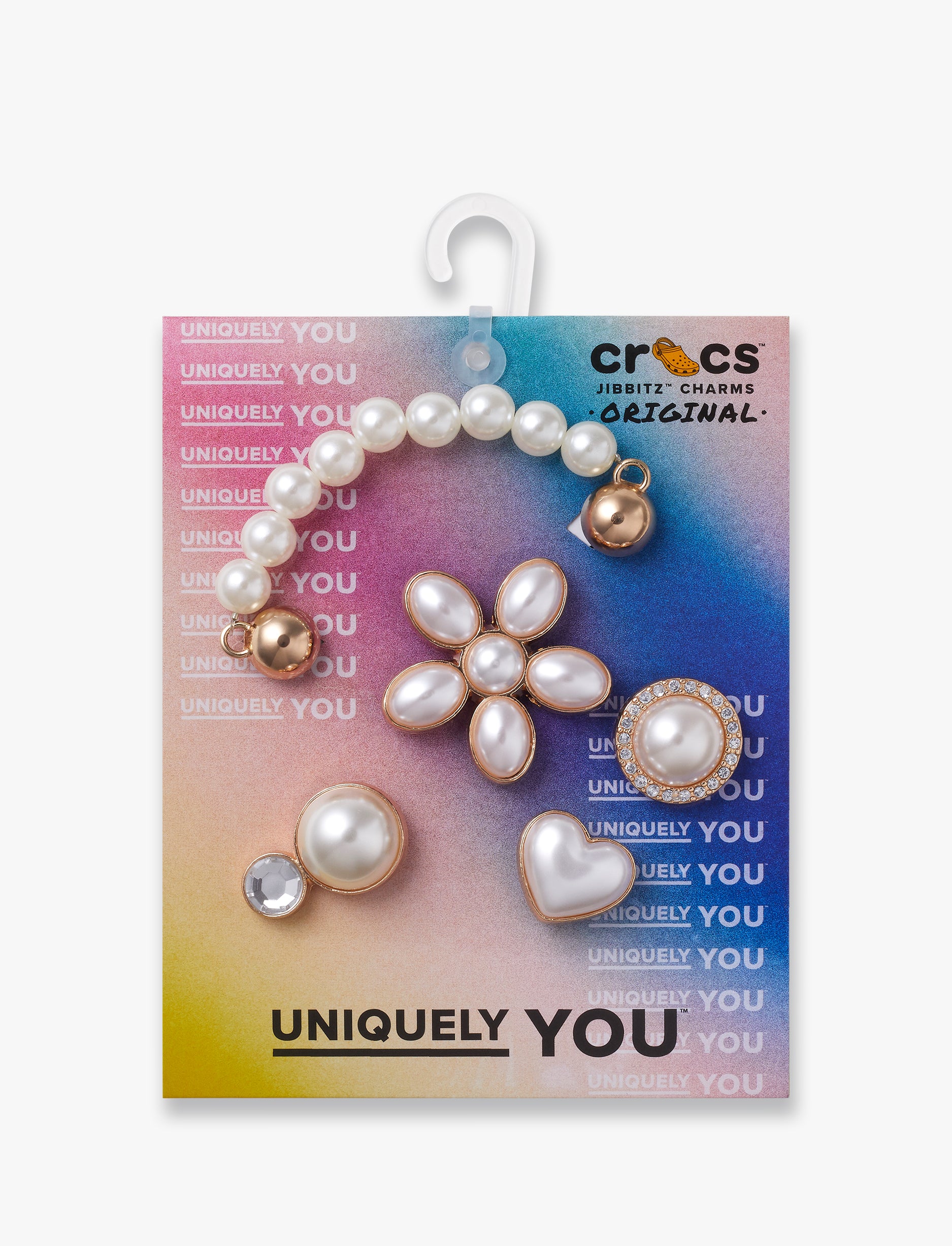 Crocs Dainty Pearl Jewelry  - מארז 5 ג'יביטים קרוקס
