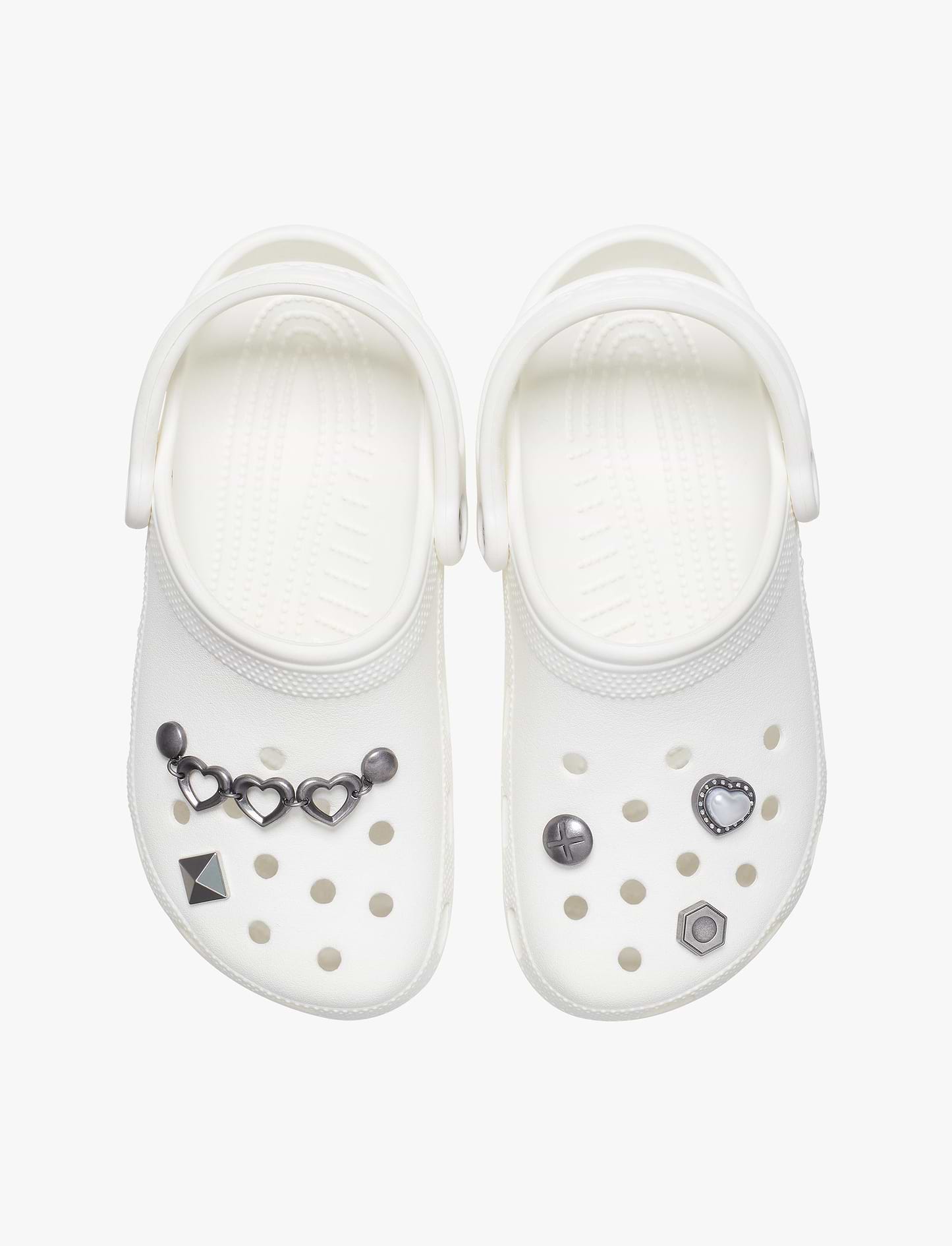 Crocs Silver Romantic - מארז 5 ג'יביטים קרוקס