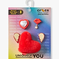 Crocs Red Valentines - מארז 5 ג'יביטים קרוקס