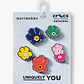 Crocs Jibbitz Marimekko - מארז 5 ג'יביטים קרוקס