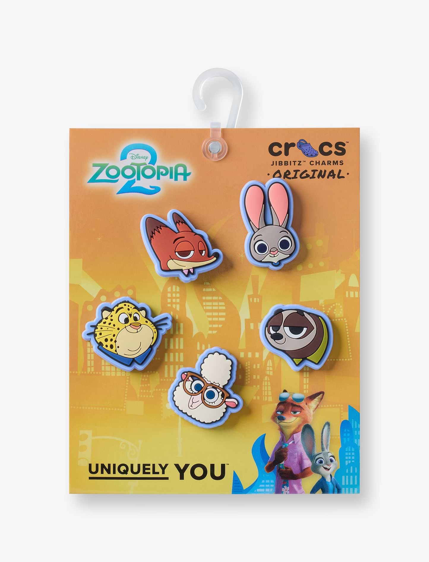 Crocs Jibbitz Zootopia – מארז 5 ג'יביטים קרוקס