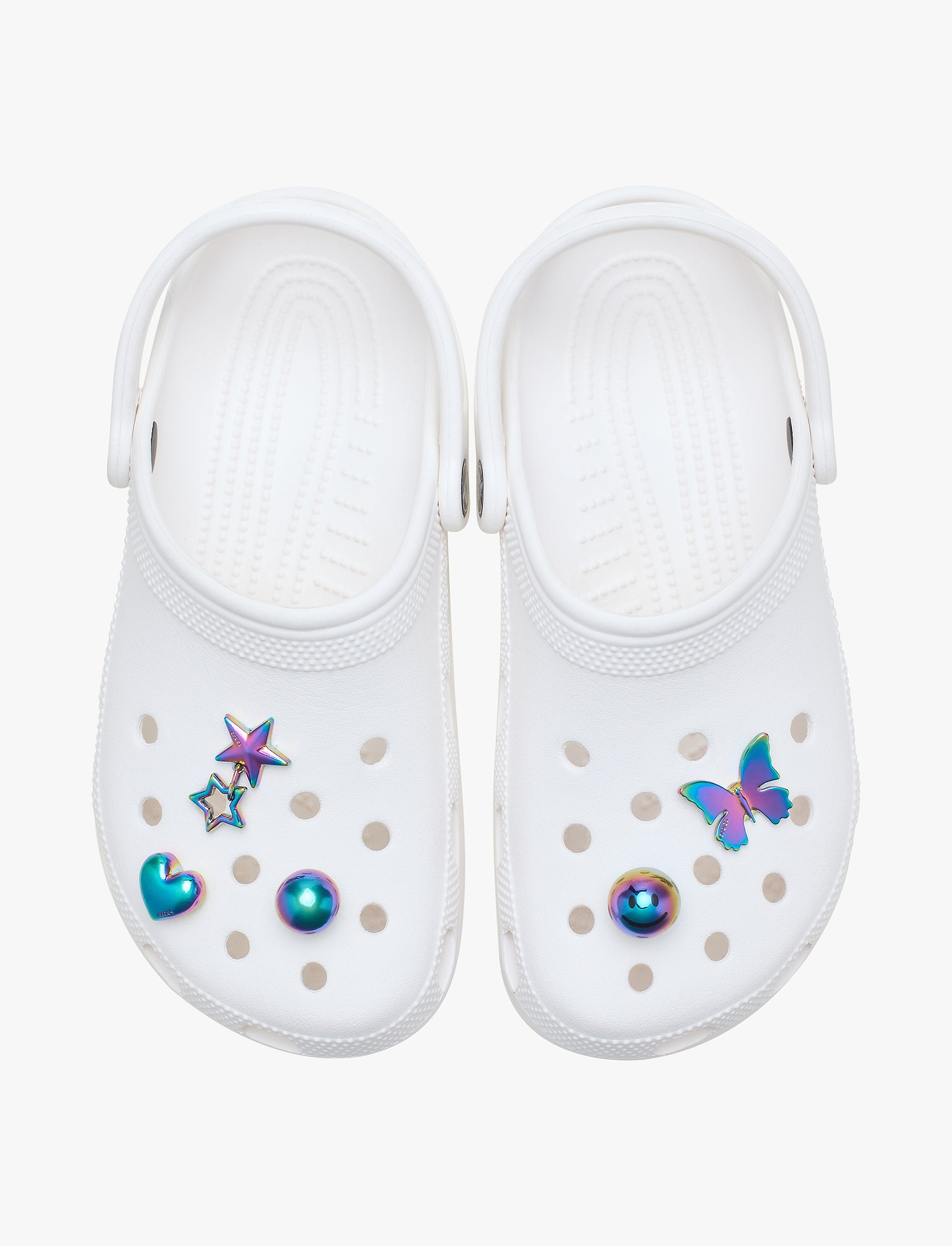 Crocs Jibbitz Iridescent Meta – מארז 5 ג'יביטים קרוקס