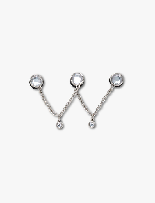 Crocs Silver Triple SMT Gem Chain - שרשרת ג'יביטים לקרוקס