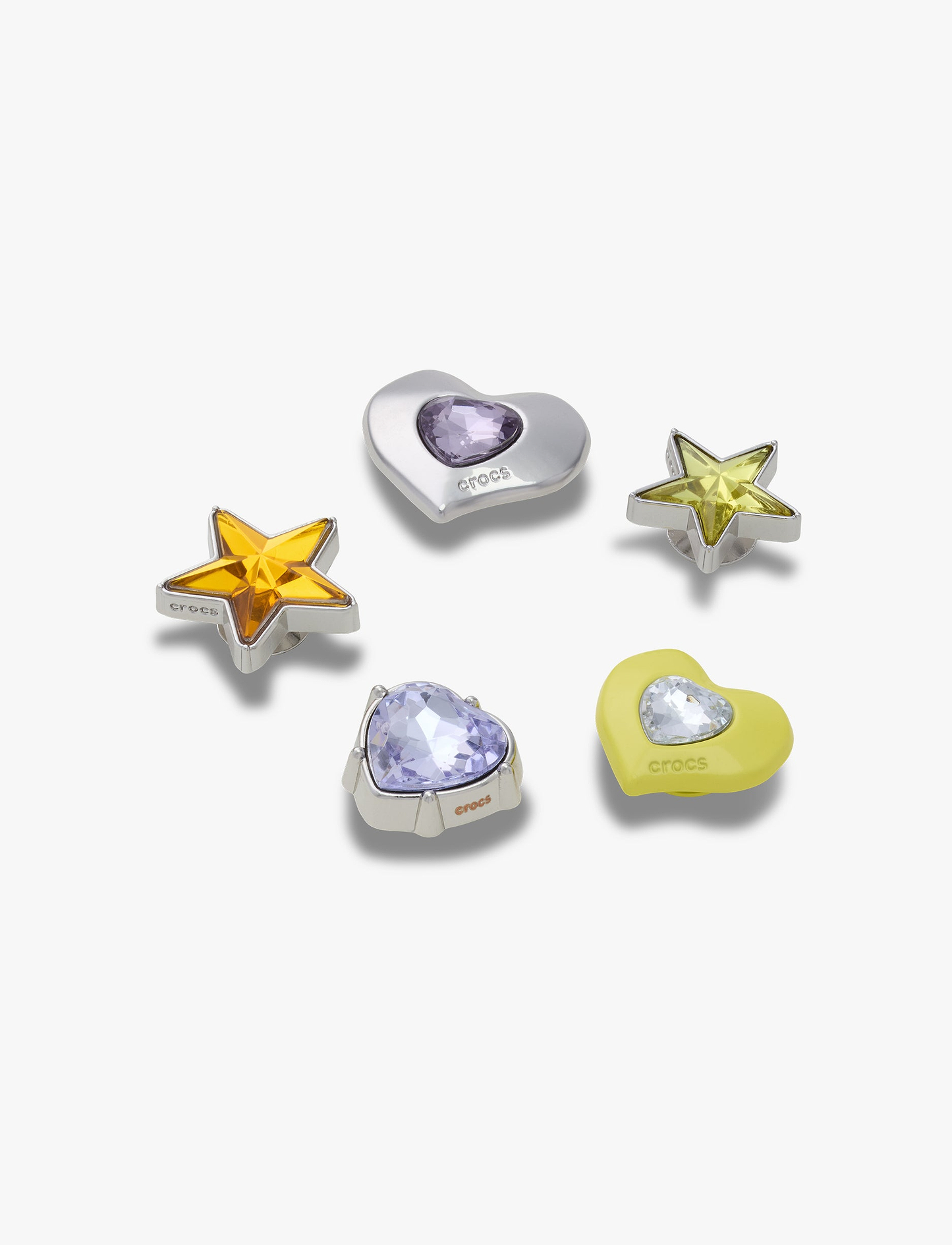 Crocs Jibbitz Meta Stars and Hearts - מארז 5 ג'יביטים קרוקס