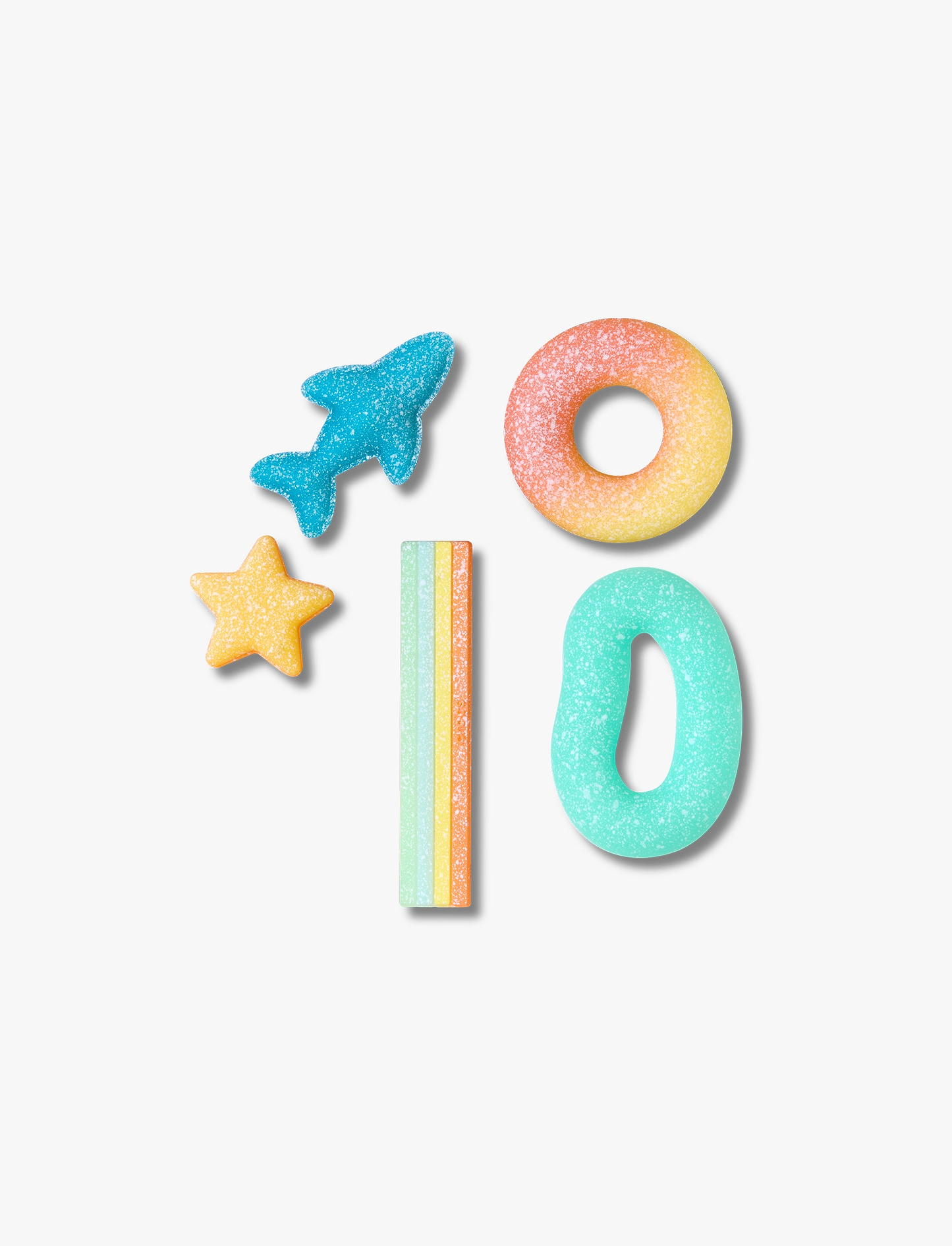 Crocs Jibbitz Yummy Colorful Candy - מארז 5 ג'יביטים קרוקס