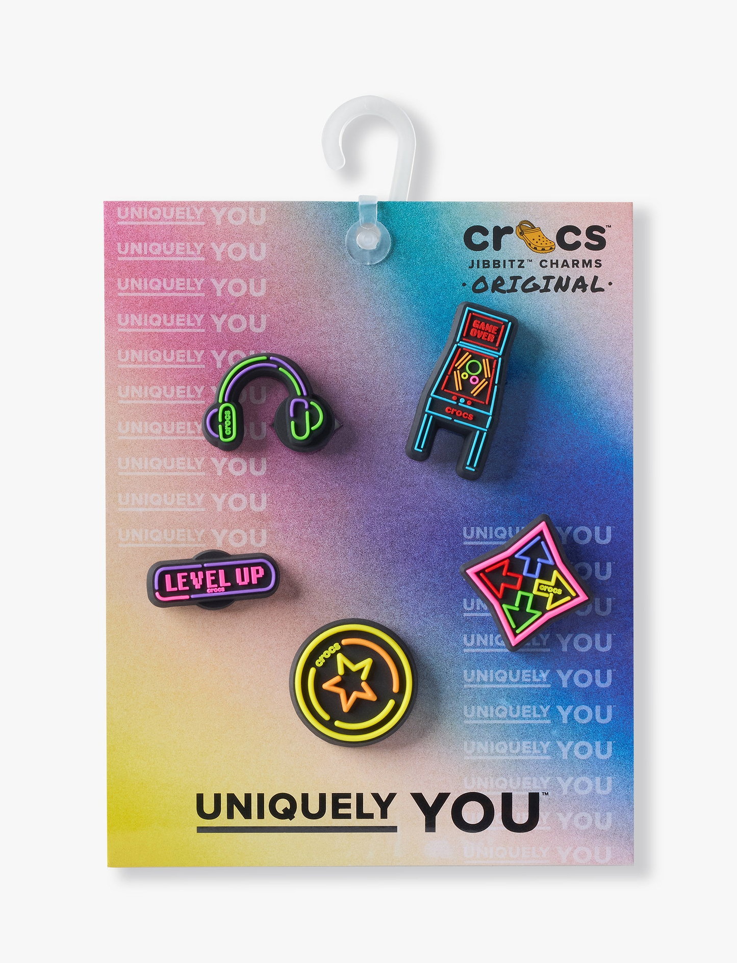 Crocs Jibbitz Level Up Gamer - מארז 5 ג'יביטים קרוקס