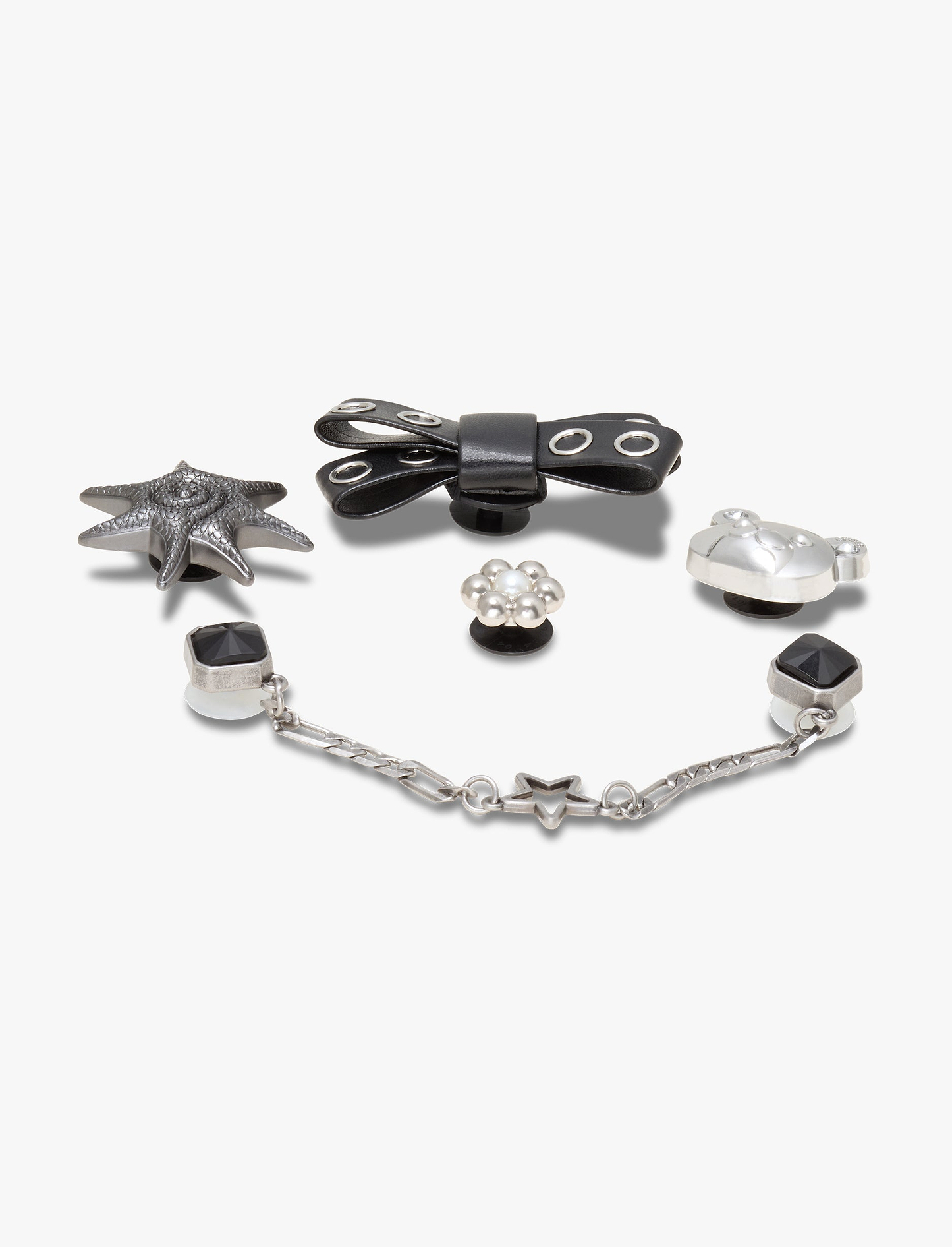 Crocs Jibbitz Silver Cutie Punk – מארז 5 ג'יביטים קרוקס