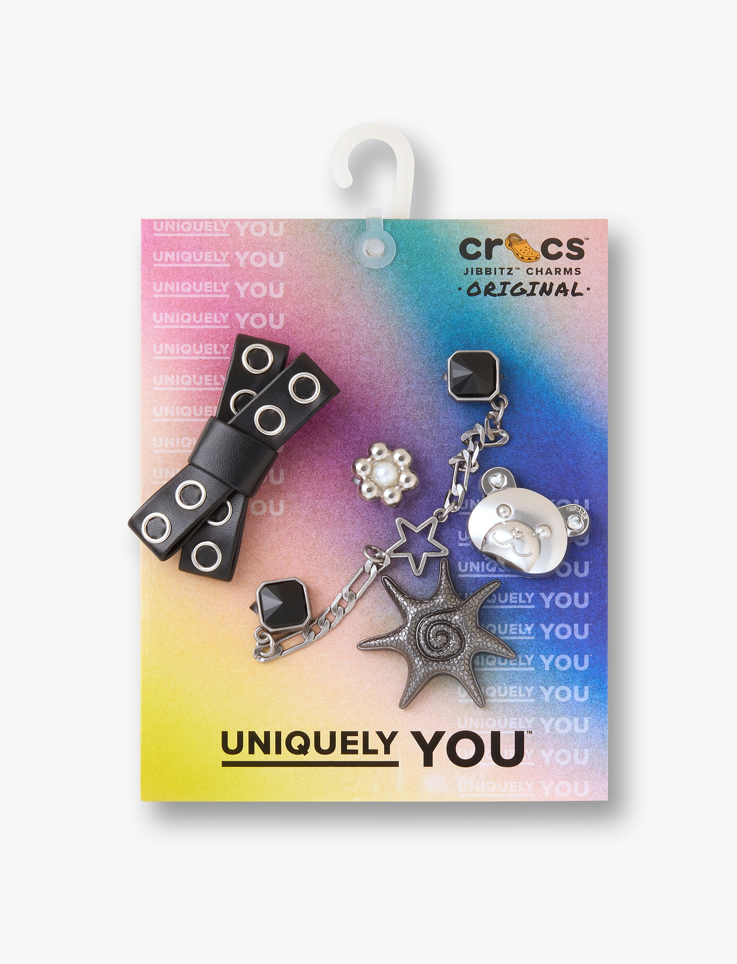 Crocs Jibbitz Silver Cutie Punk – מארז 5 ג'יביטים קרוקס