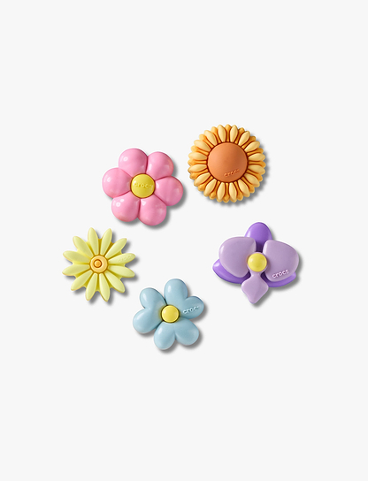 Crocs Jibbitz Puffy Flowers - מארז 5 ג'יביטים קרוקס