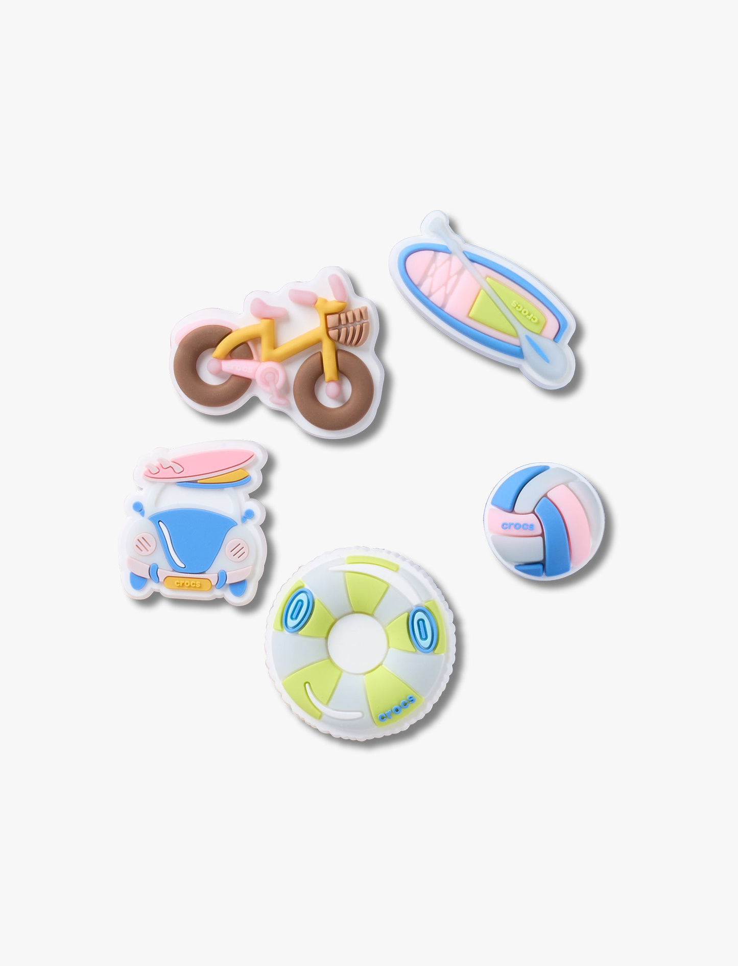 Crocs Jibbitz UV Changing Beach - מארז 5 ג'יביטים קרוקס חוף משני צבע בשמש