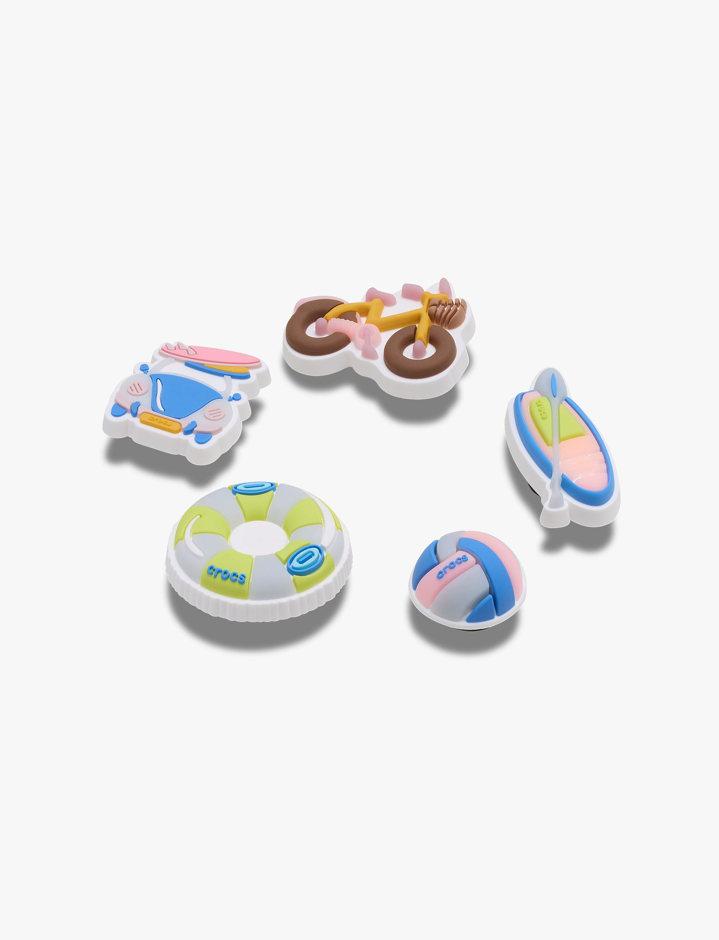 Crocs Jibbitz UV Changing Beach - מארז 5 ג'יביטים קרוקס חוף משני צבע בשמש