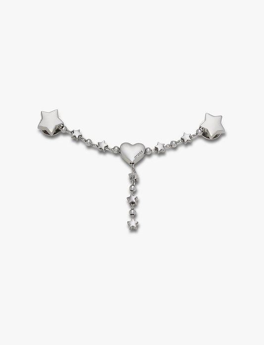 Crocs Silver Star and Heart Chain - שרשרת ג'יביטים לקרוקס
