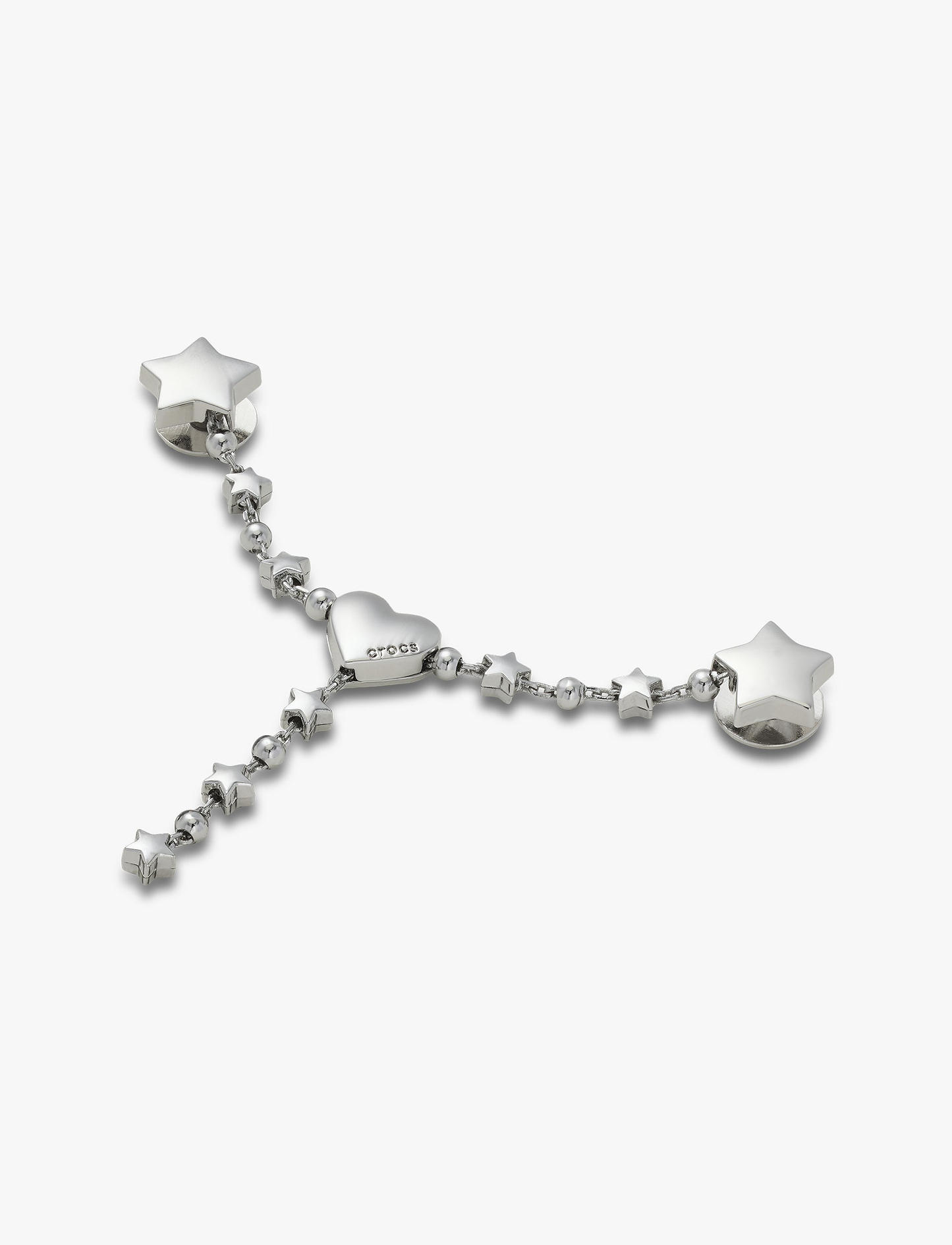 Crocs Silver Star and Heart Chain - שרשרת ג'יביטים לקרוקס