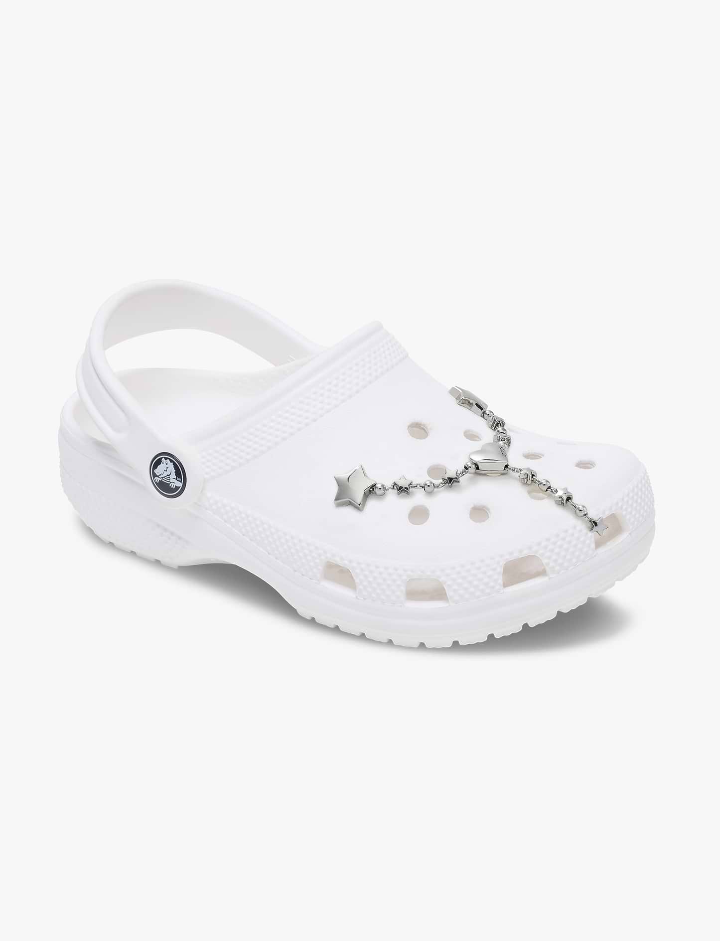 Crocs Silver Star and Heart Chain - שרשרת ג'יביטים לקרוקס