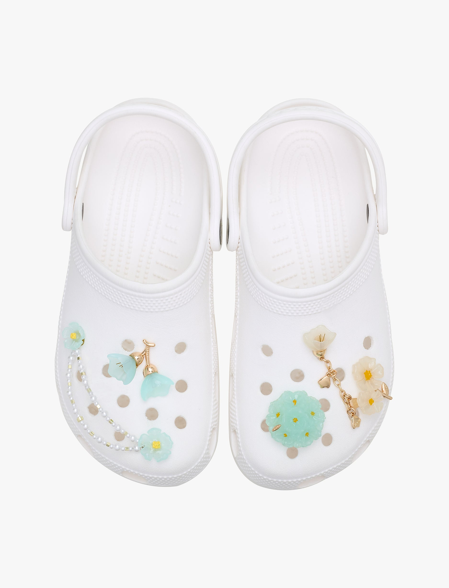 Crocs Jibbitz Blue Dainty Floral - מארז 5 ג'יביטים קרוקס
