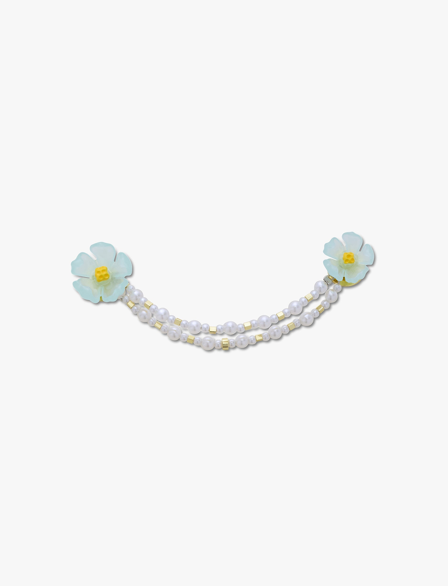 Crocs Jibbitz Blue Flower and Pearl Chain - ג'יביטים קרוקס