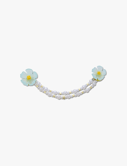 Crocs Jibbitz Blue Flower and Pearl Chain - ג'יביטים קרוקס