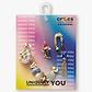 Crocs Jibbitz Stone and Gold 5 Pack - מארז 5 ג'יביטים קרוקס אבנים וזהב