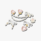 Crocs Jibbitz Bow and Pink Heart - מארז 5 ג'יביטים קרוקס
