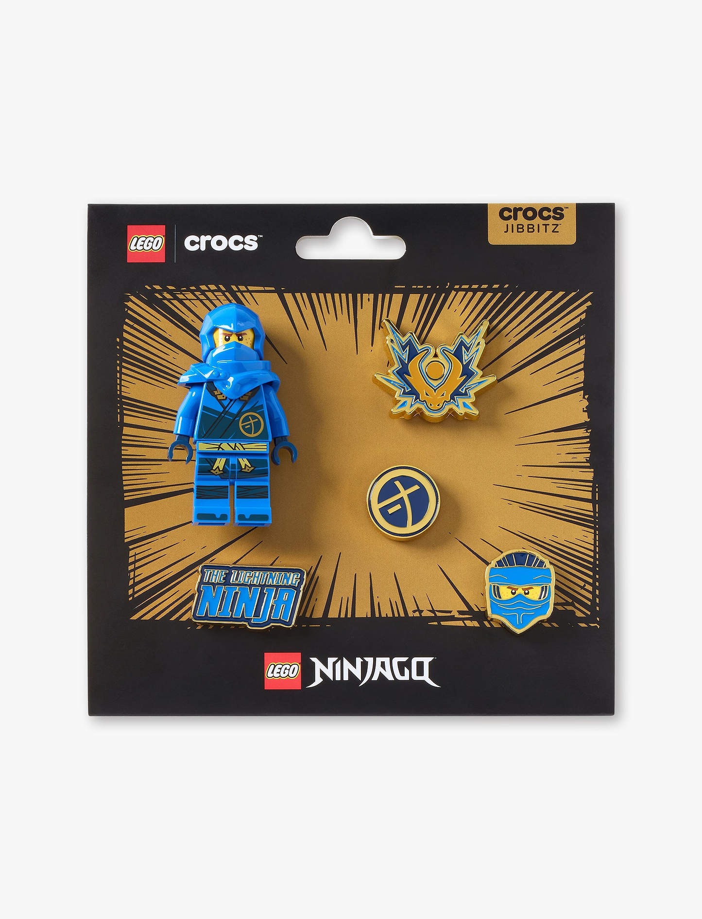 Crocs Jibbitz Ninjago Jay - מארז 5 ג'יביטים קרוקס נינג'גו ג'יי