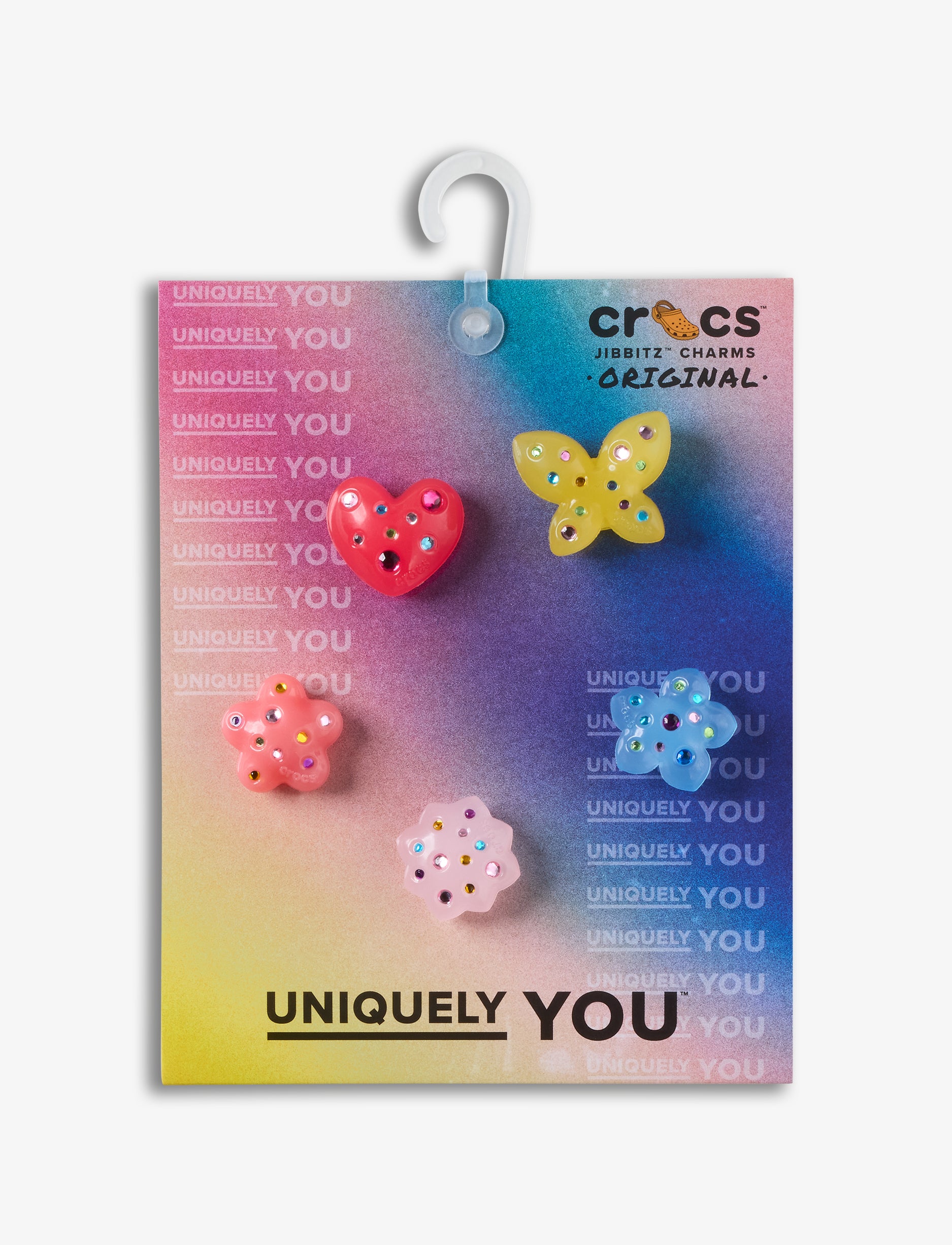 Crocs Jibbitz Dainty Gem Floral - מארז 5 ג'יביטים קרוקס פרחים ואבני חן