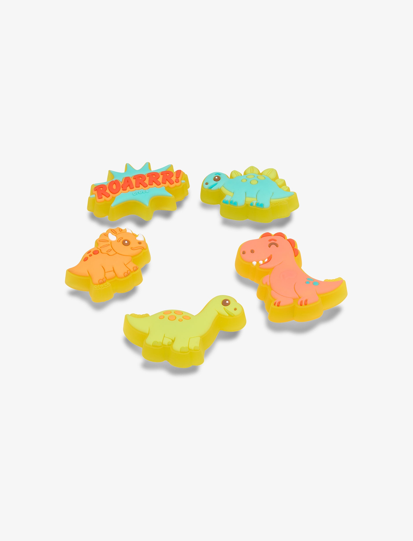 Crocs Jibbitz Lights Up Little Dinos - מארז 5 ג'יביטים קרוקס דינוזאורים עם אורות