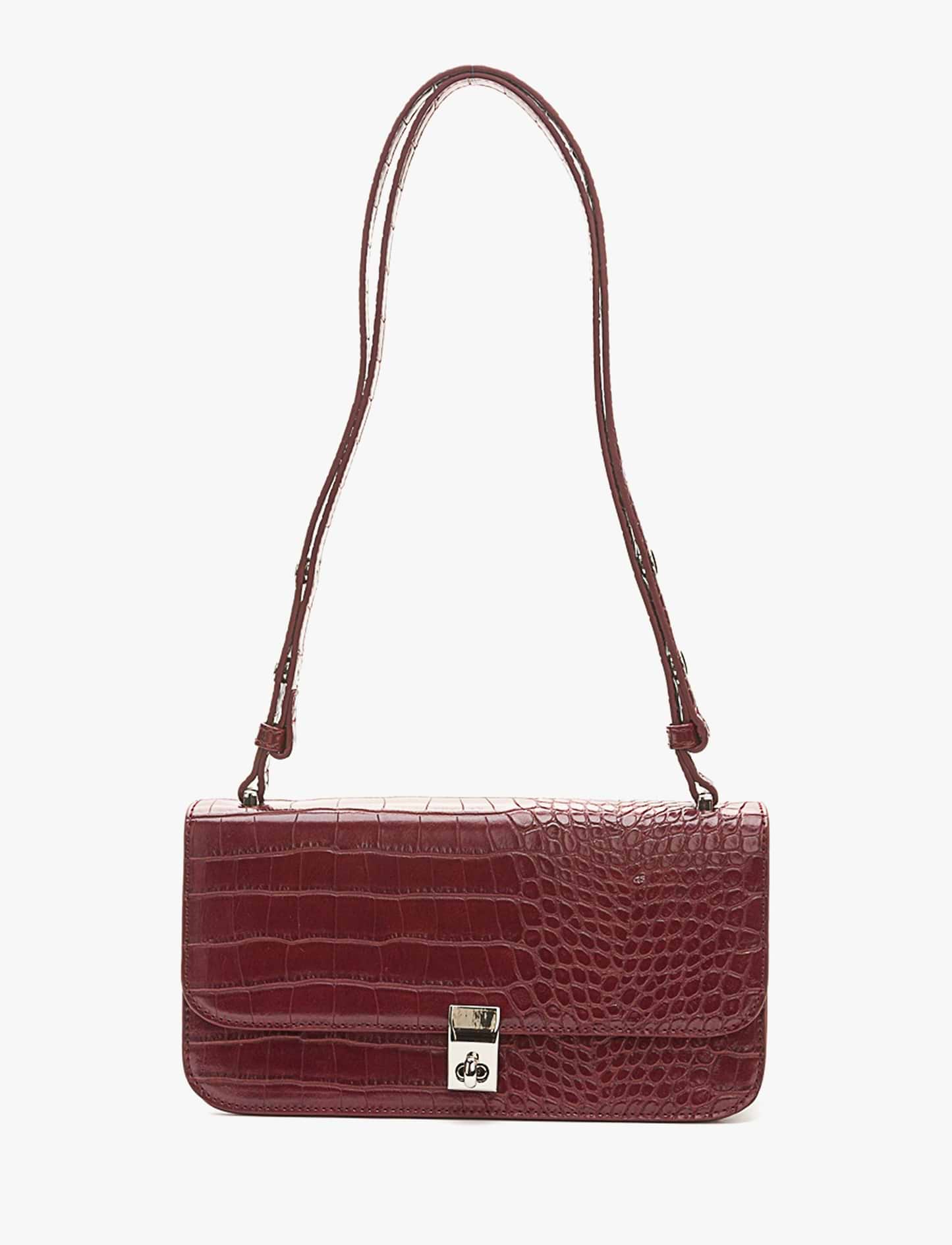 Keddo Women Side Bag 358100/31 - תיק צד קדו אדום יין לנשים