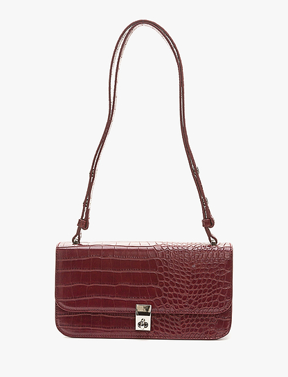 Keddo Women Side Bag 358100/31 - תיק צד קדו אדום יין לנשים