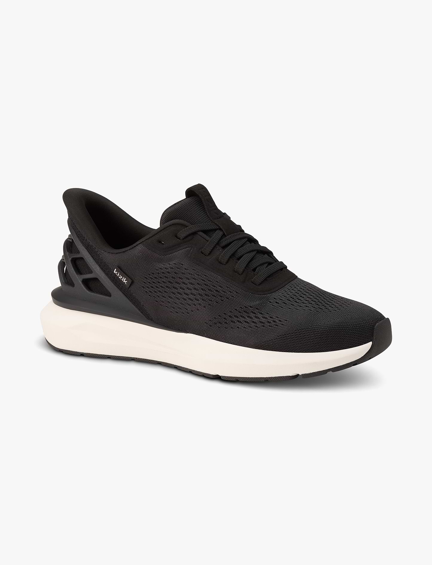 Kizik Men's Athens 2 -נעלי סניקרס קיזיק אתנס לגברים בצבע שחור/לבן