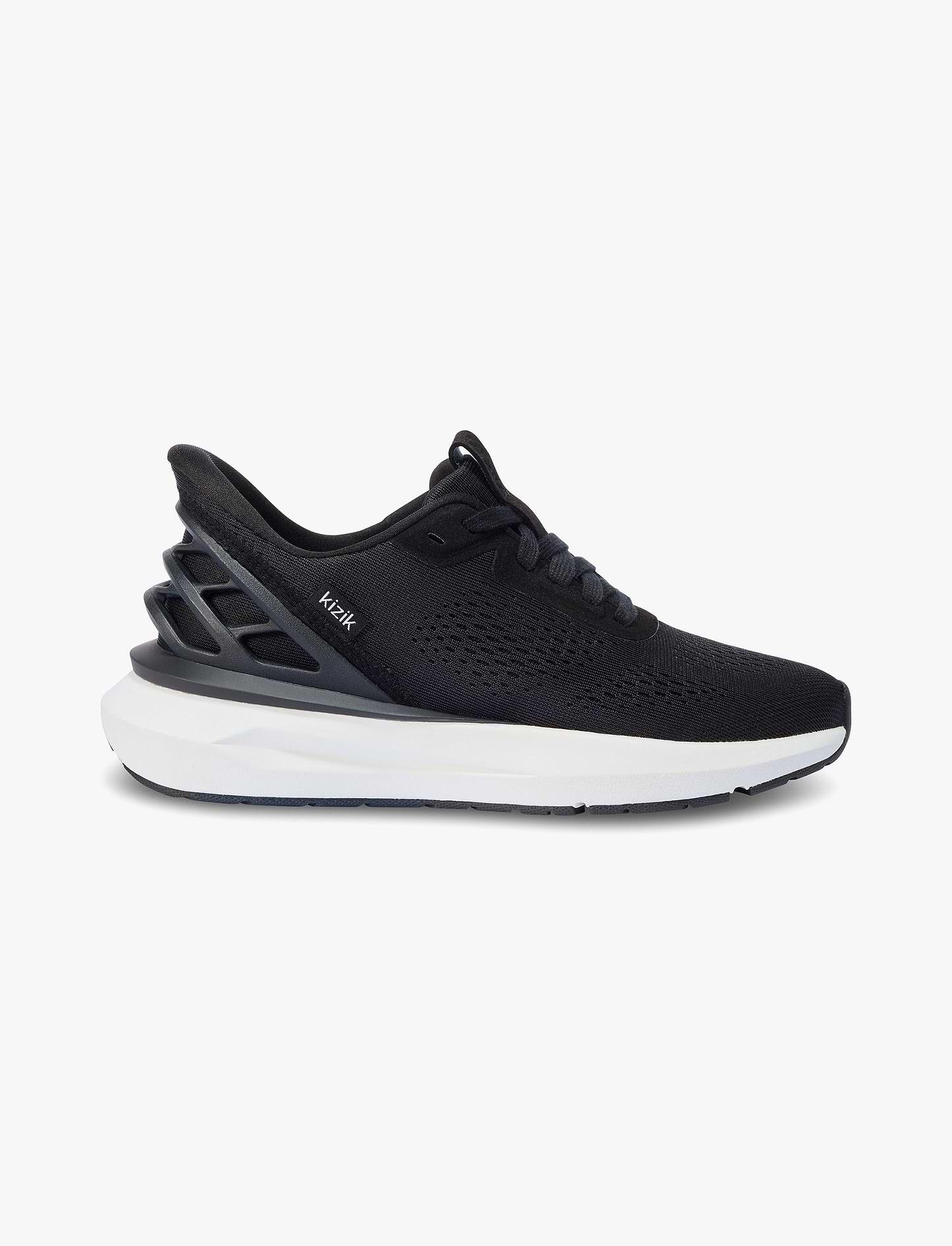 Kizik Women's Athens 2 Wide - נעלי סניקרס קיזיק אתנס רחבות לנשים בצבע שחור/לבן
