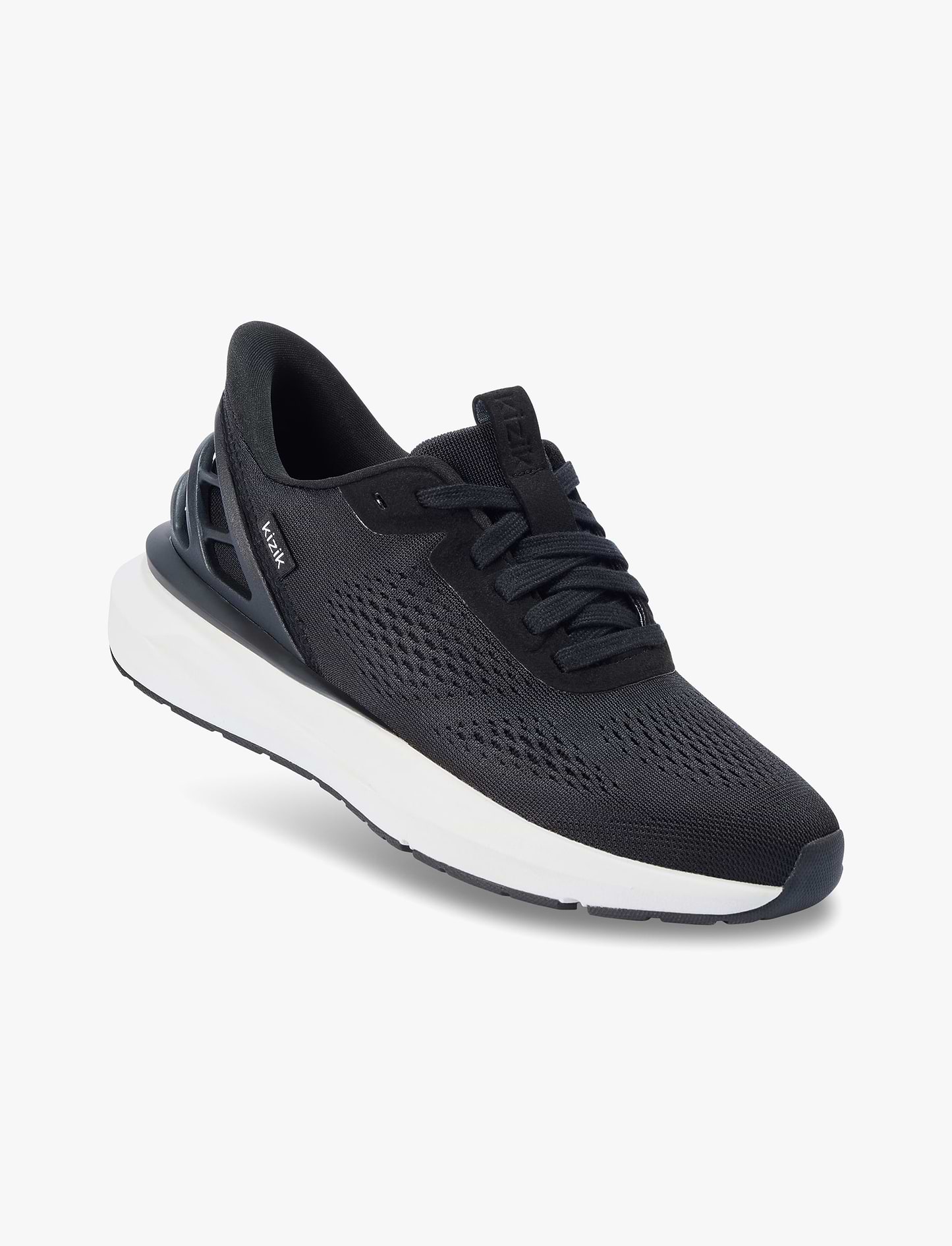 Kizik Women's Athens 2 Wide - נעלי סניקרס קיזיק אתנס רחבות לנשים בצבע שחור/לבן