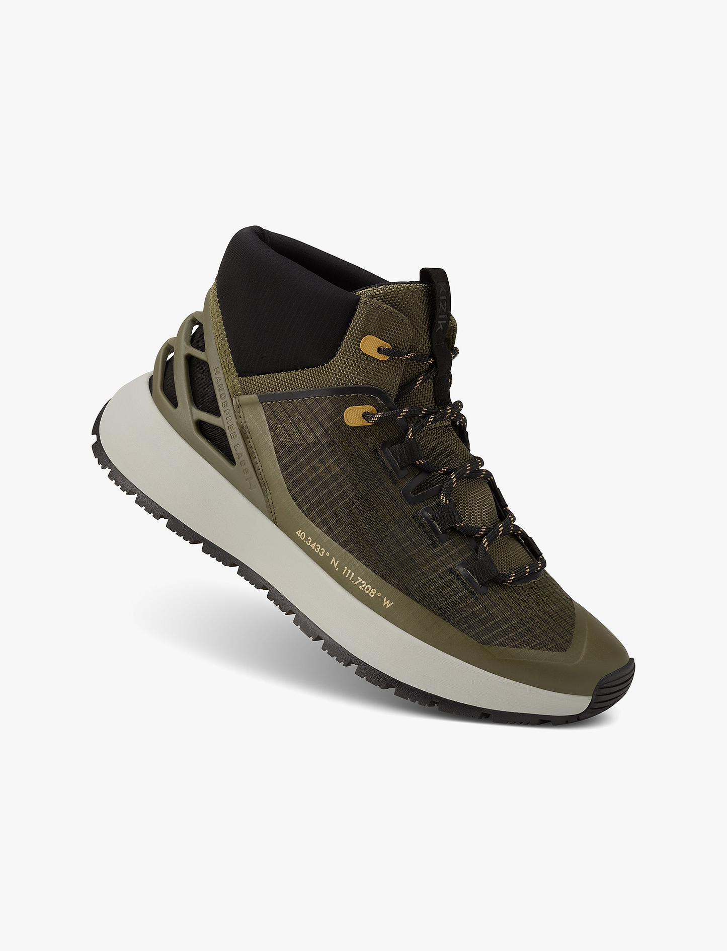 Kizik Men’s Wasatch Mid - נעלי טיולים קיזיק לגברים בצבע זית כהה/אפרפר