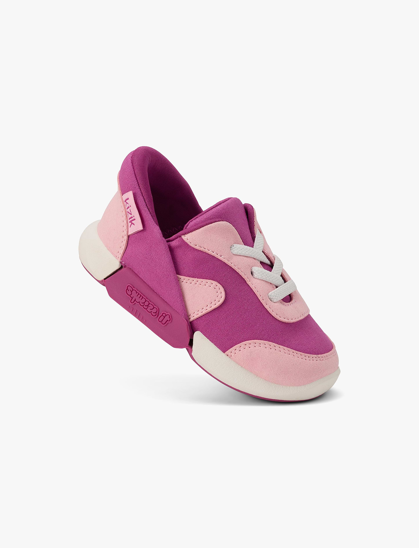 Kizik Infant Squeeze It Run - נעלי סניקרס קיזיק לקטנטנים בצבע פסטיבל פוקסיה