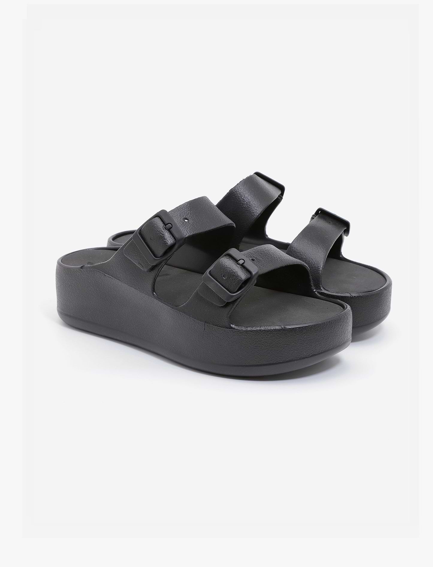 Lemon Jelly Fenix Slide -כפכפי פלטפורמה למון ג'ילי עם שתי רצועות אבזם לנשים
