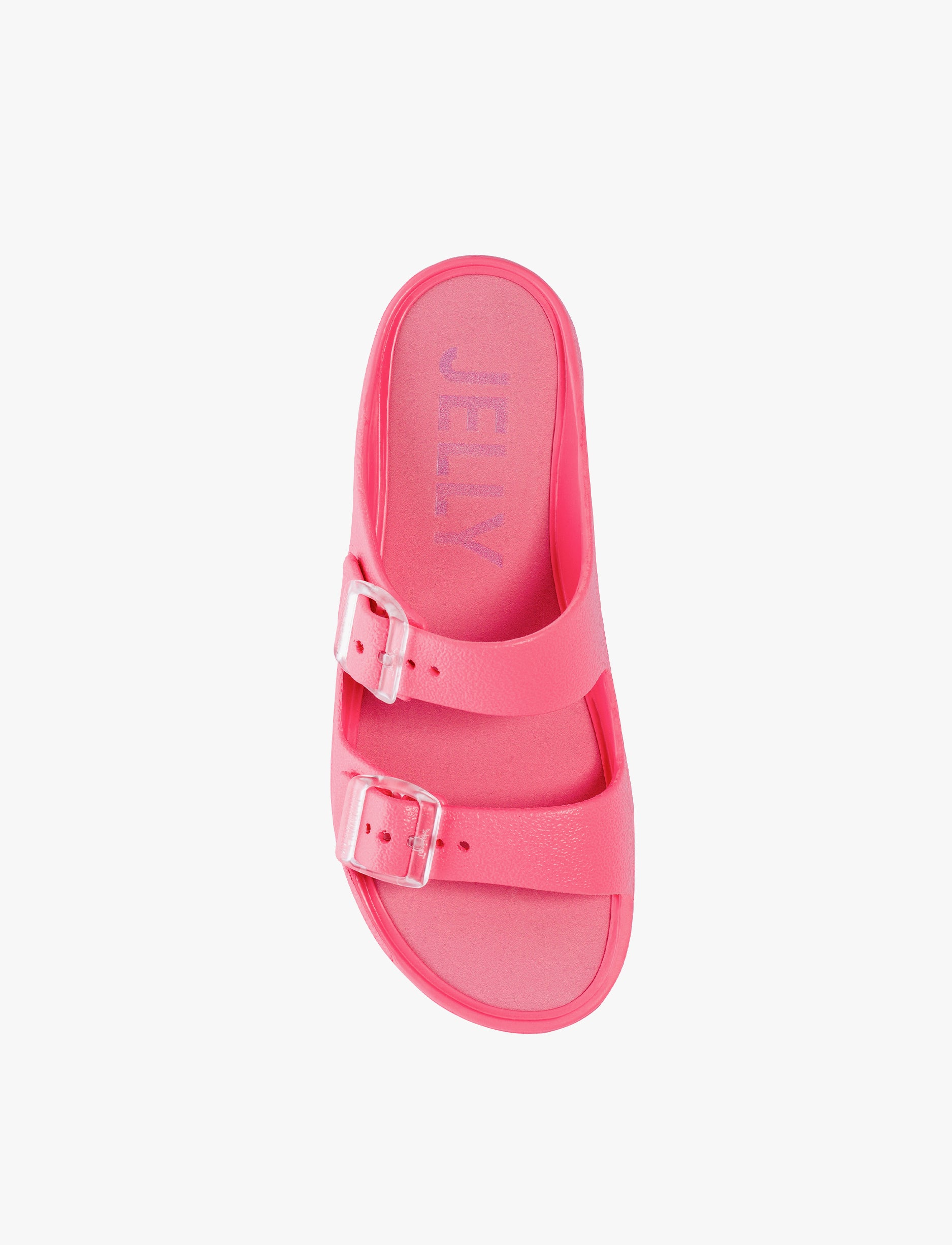 Lemon Jelly Fenix Slide -כפכפי פלטפורמה למון ג'ילי עם שתי רצועות אבזם לנשים