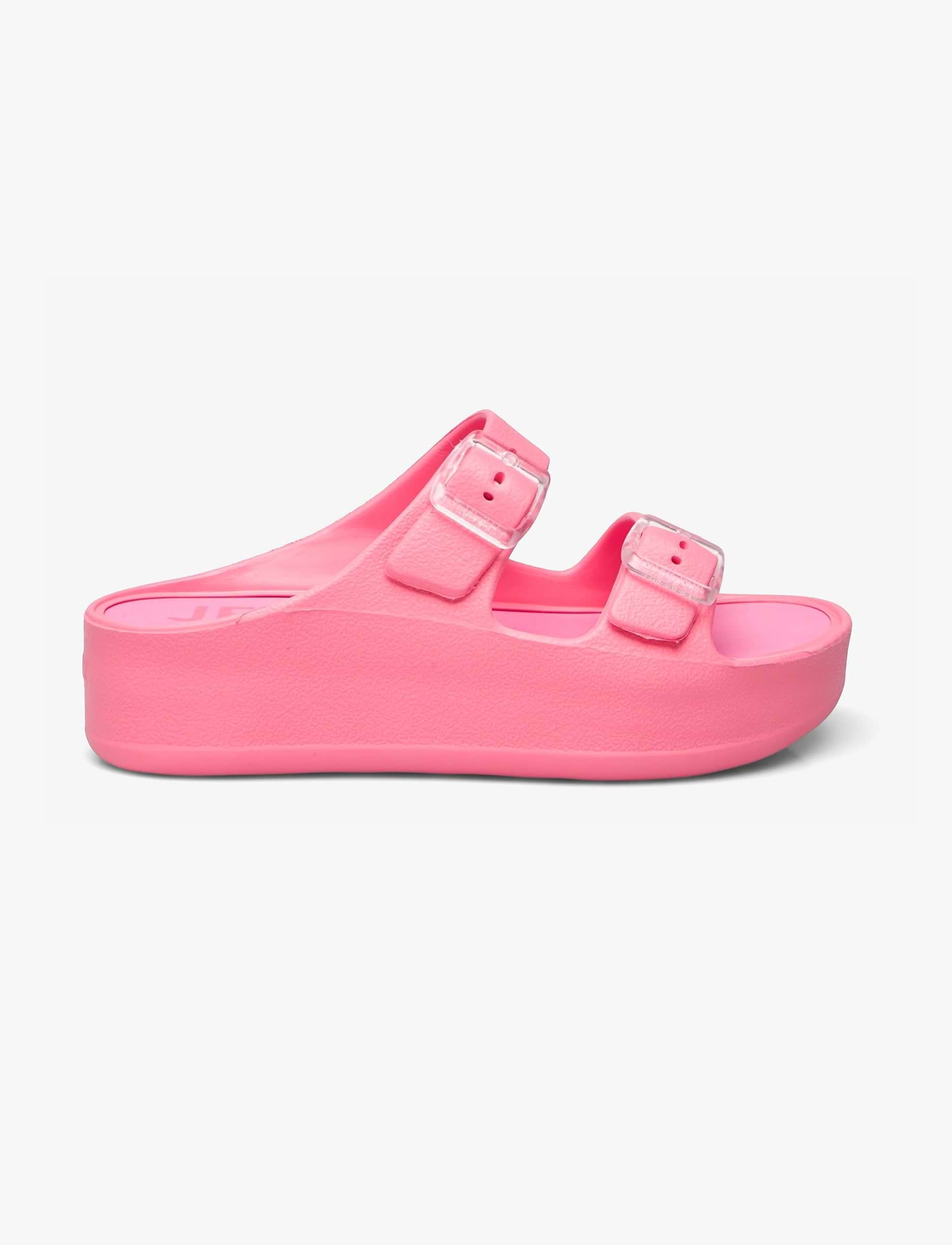 Lemon Jelly Fenix Slide -כפכפי פלטפורמה למון ג'ילי עם שתי רצועות אבזם לנשים
