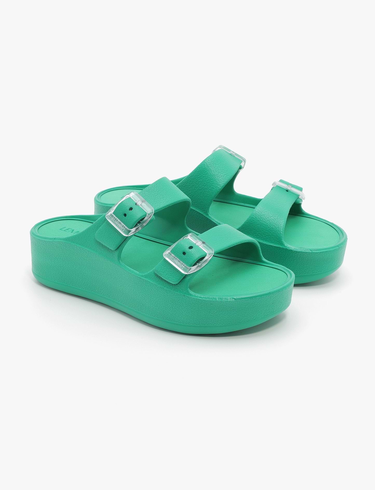 Lemon Jelly Fenix Slide -כפכפי פלטפורמה למון ג'ילי עם שתי רצועות אבזם לנשים