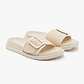 Lemon Jelly Zelie Slide - כפכפי סלייד לנשים למון ג'ילי דגם זלי בצבע בז' מדבר