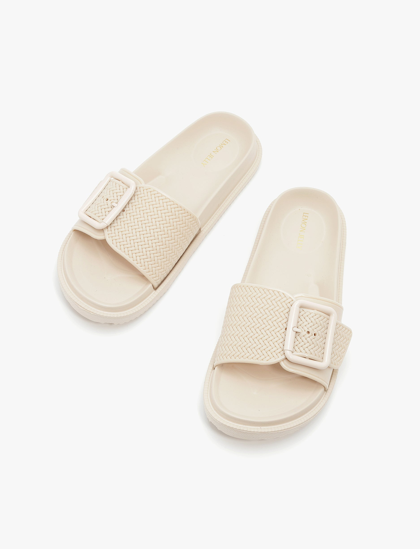 Lemon Jelly Zelie Slide - כפכפי סלייד לנשים למון ג'ילי דגם זלי בצבע בז' מדבר