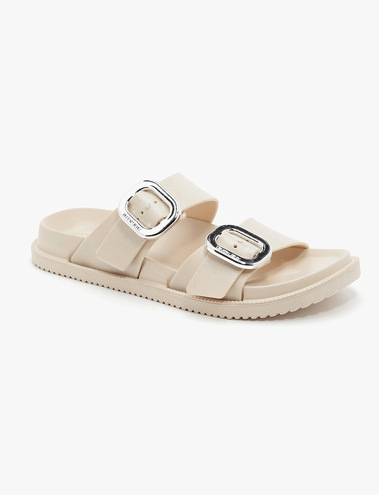 Lemon Jelly Elise Glitter Slide - כפכפי סלייד גליטר לנשים למון ג'ילי דגם אליס בצבע בז'